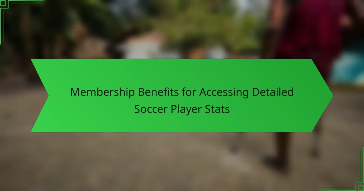 Membership Benefits for Accessing Detailed Soccer Player Stats