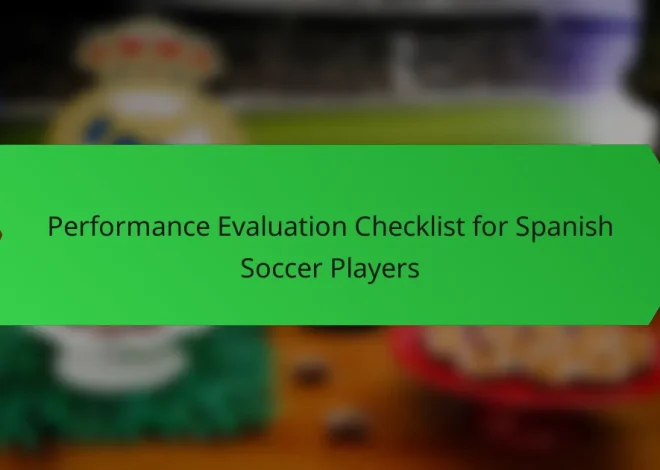 Performance Evaluation Checklist for Spanish Soccer Players