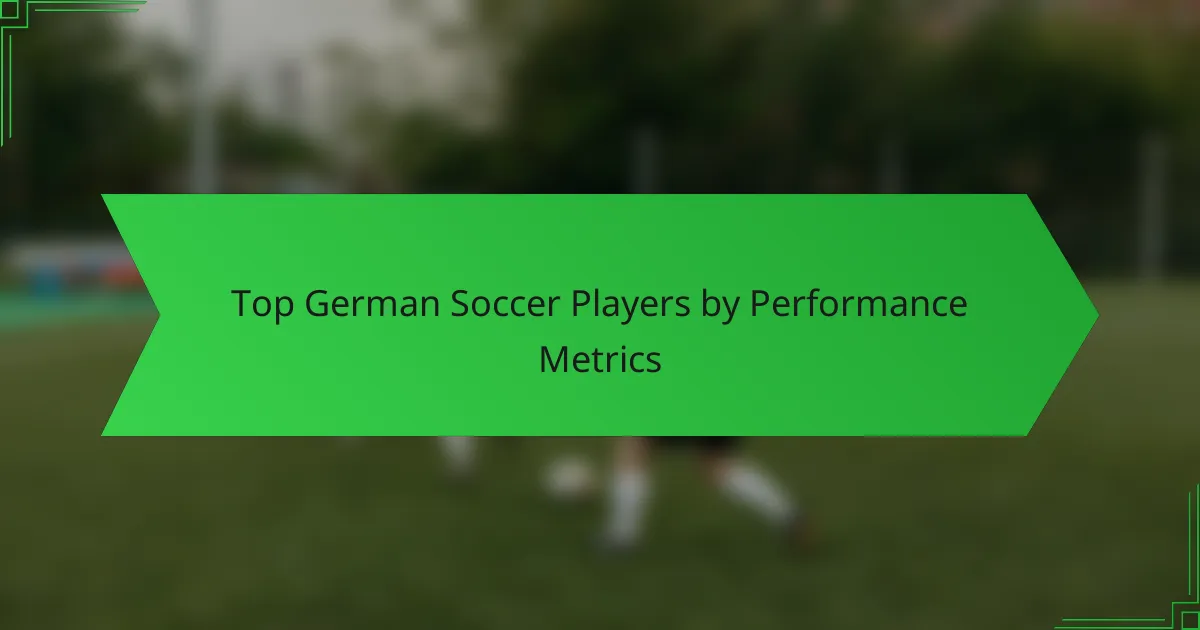 Top German Soccer Players by Performance Metrics