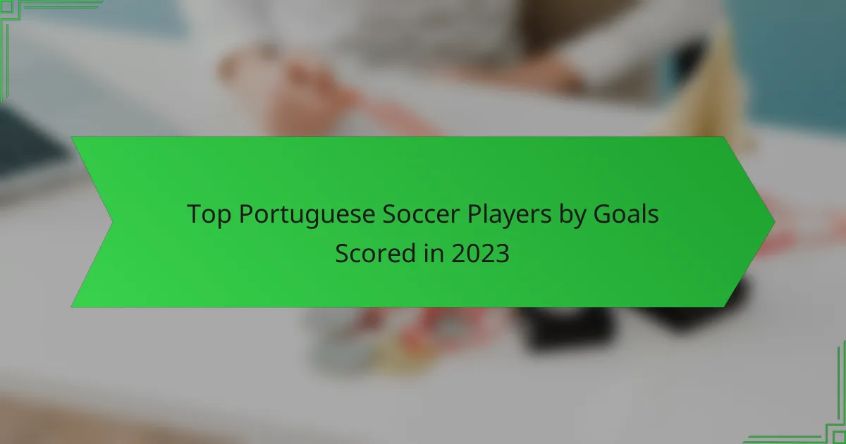 Top Portuguese Soccer Players by Goals Scored in 2023