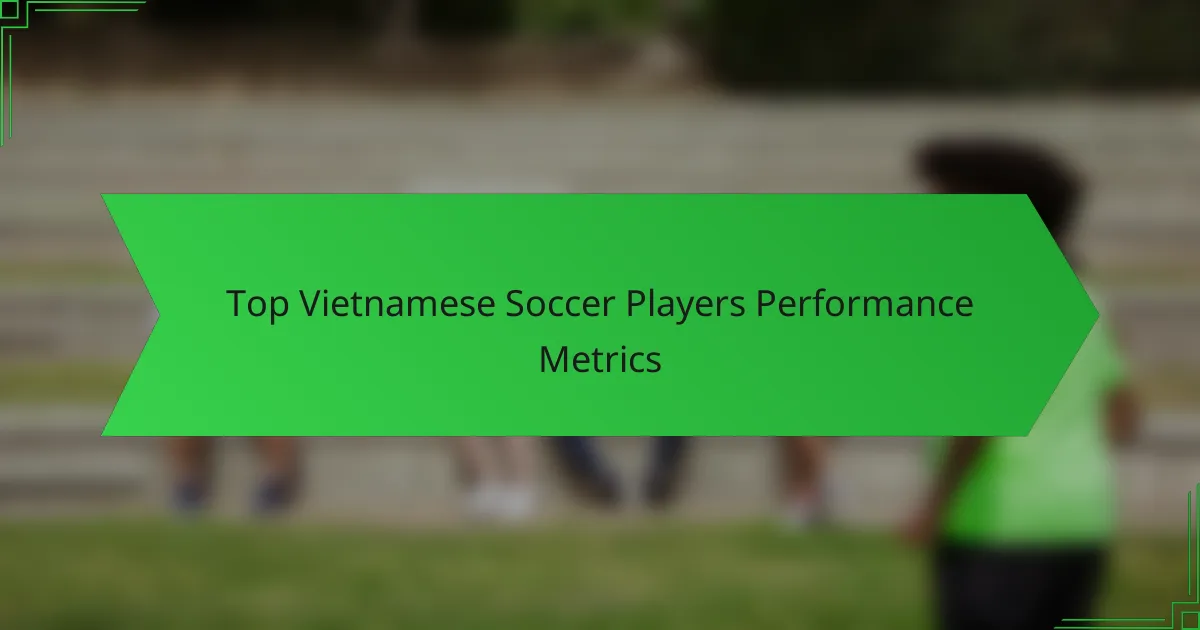 Top Vietnamese Soccer Players Performance Metrics