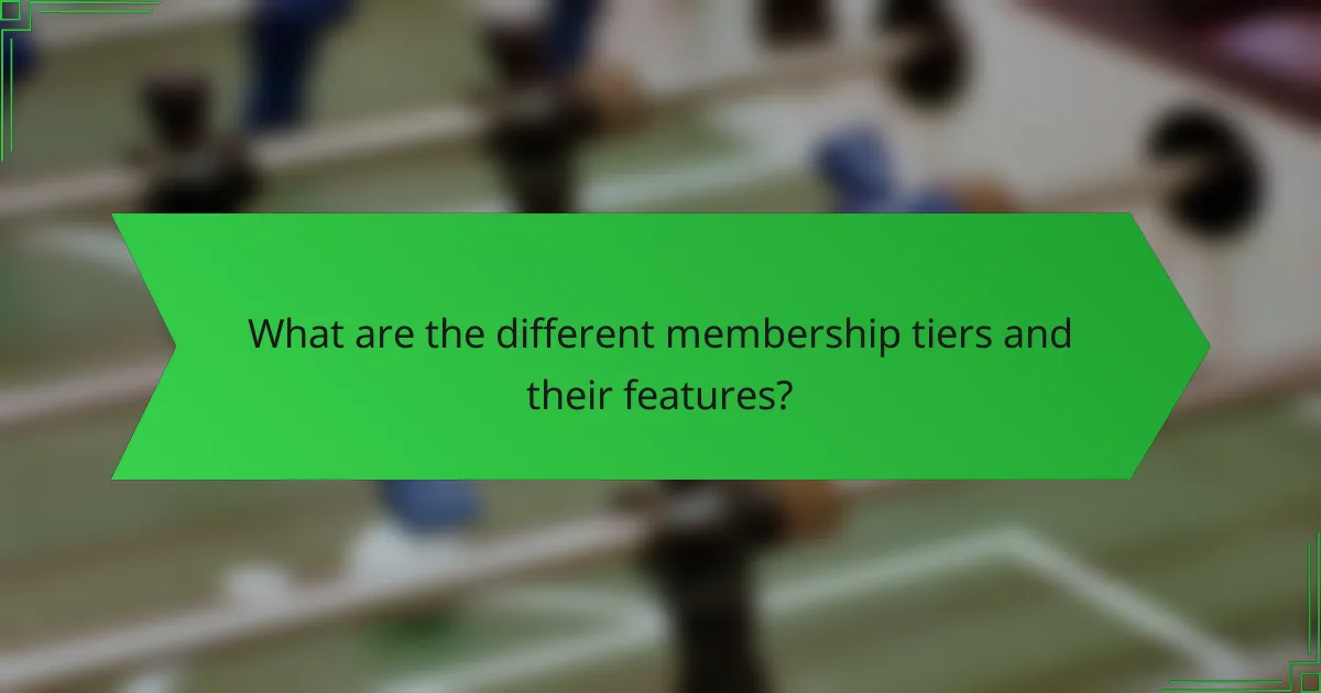 What are the different membership tiers and their features?