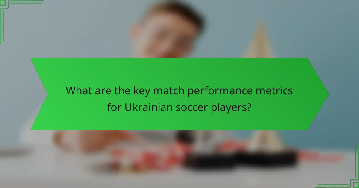 What are the key match performance metrics for Ukrainian soccer players?
